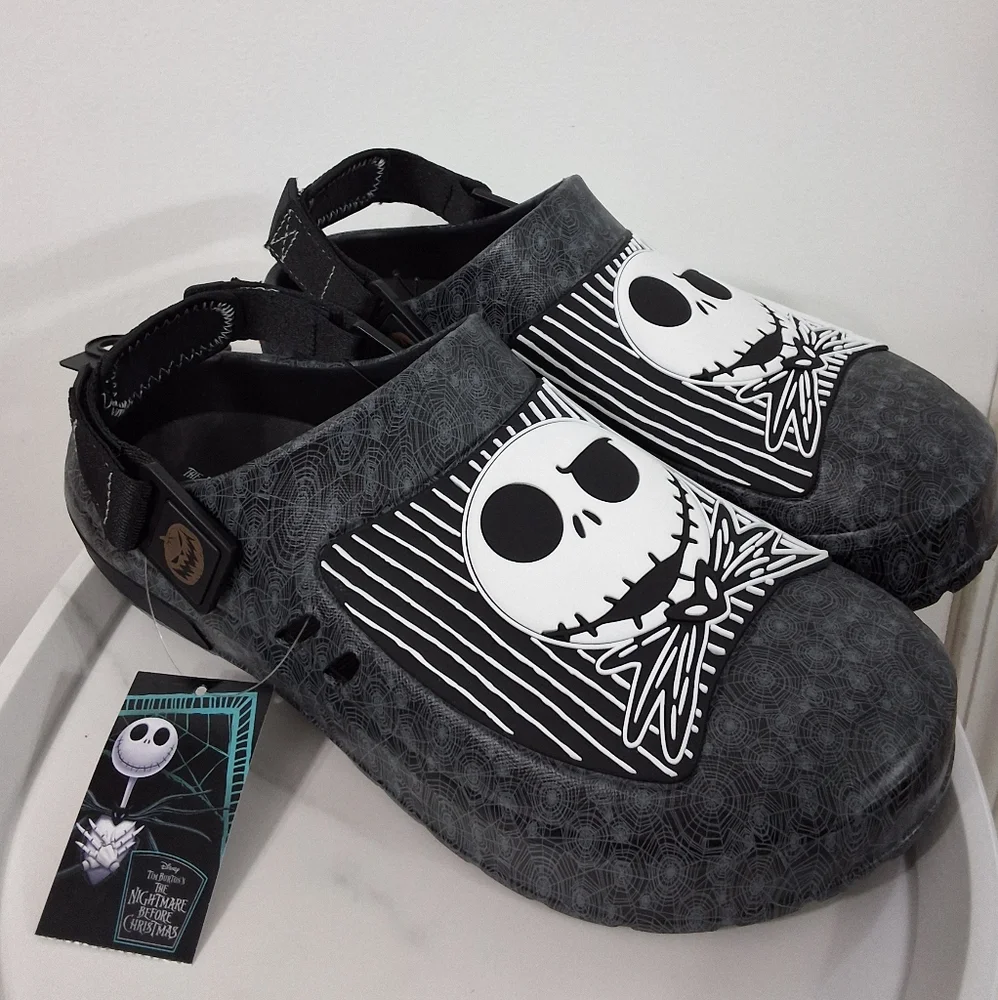 NWT Disney The Nightmare Before Christmas Jack Skellington Men's Clogs, Size 11
